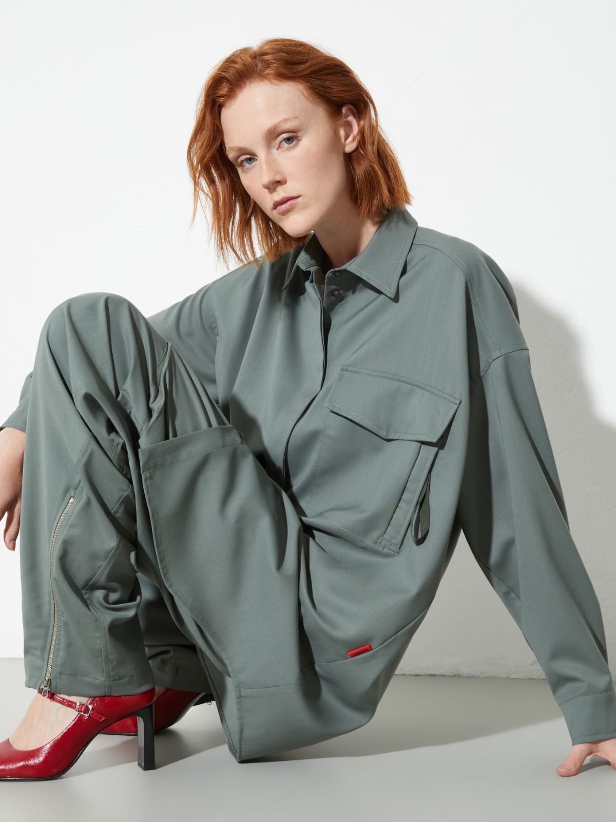 Giacca camicia Sartorial Shifts - VERDE - MAX&Co. - 3