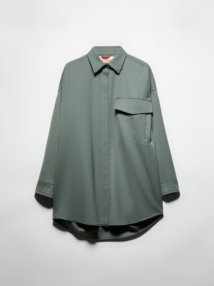 Sartorial Shifts shacket - GREEN - MAX&Co.