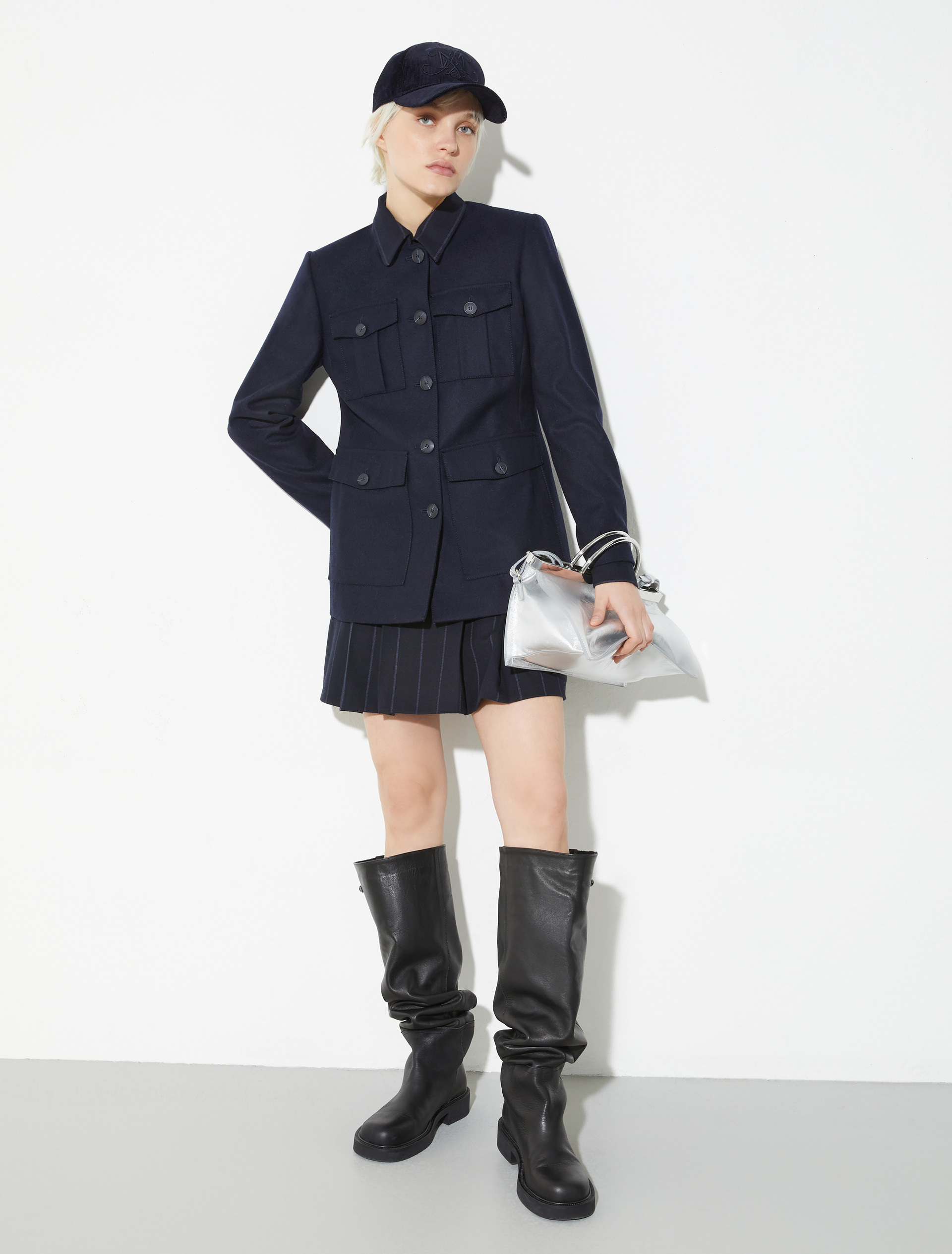 Slim-fit wool-blend jacket - NAVY - MAX&Co. - 4