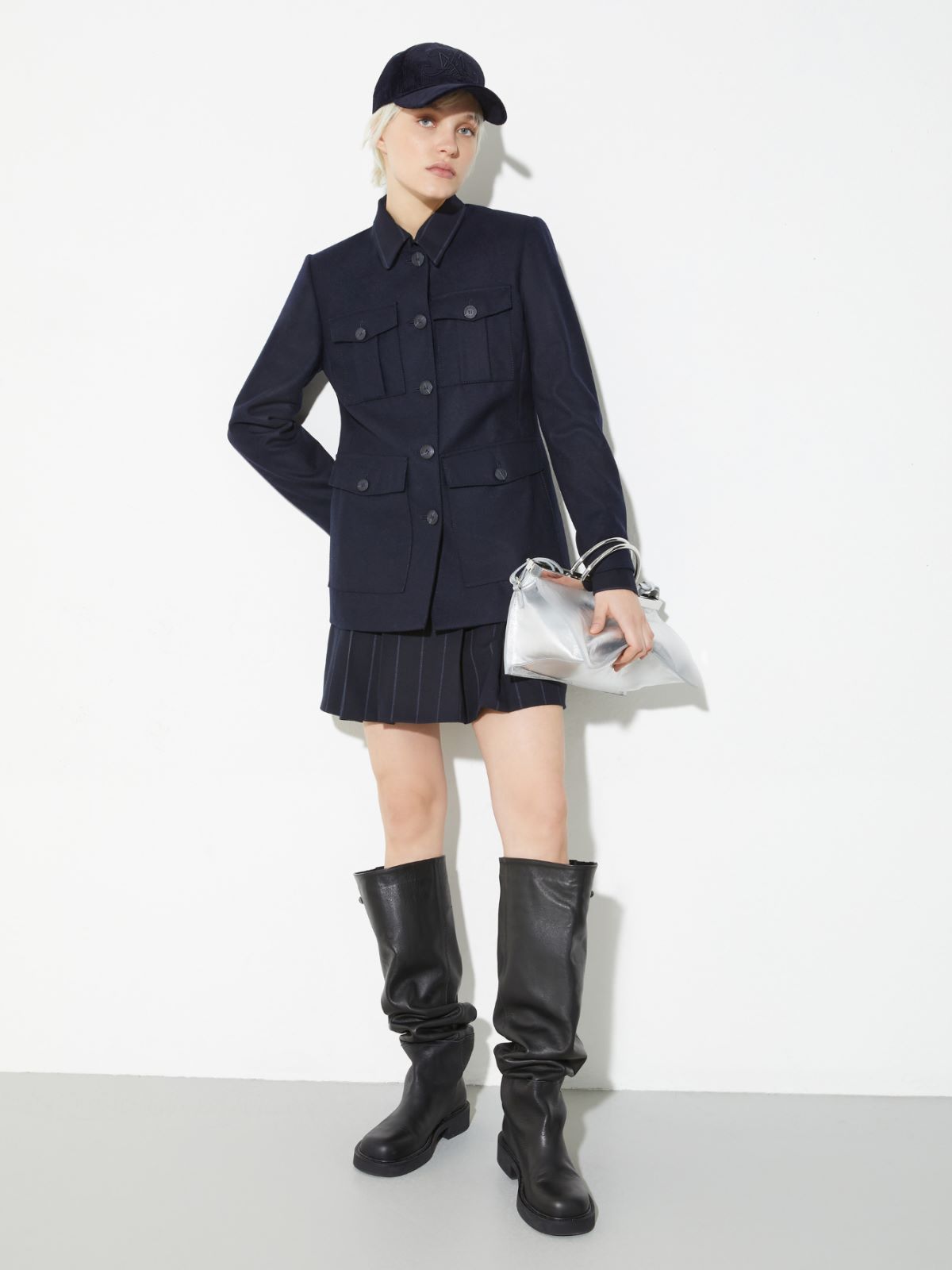 Slim-fit wool-blend jacket - NAVY - MAX&Co. - 4
