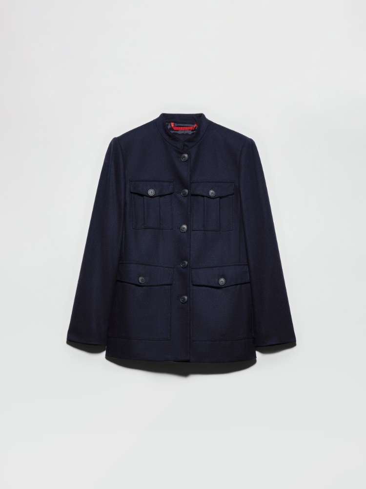 Slim-fit wool-blend jacket - NAVY - MAX&Co.