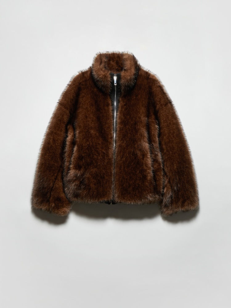 Blouson réversible en peluche - BRUN - MAX&Co.