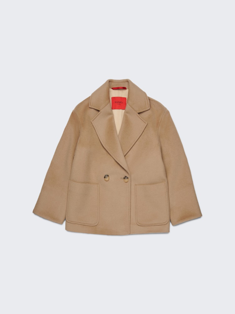 Shaved wool double-breasted caban coat KID - BEIGE - MAX&Co.