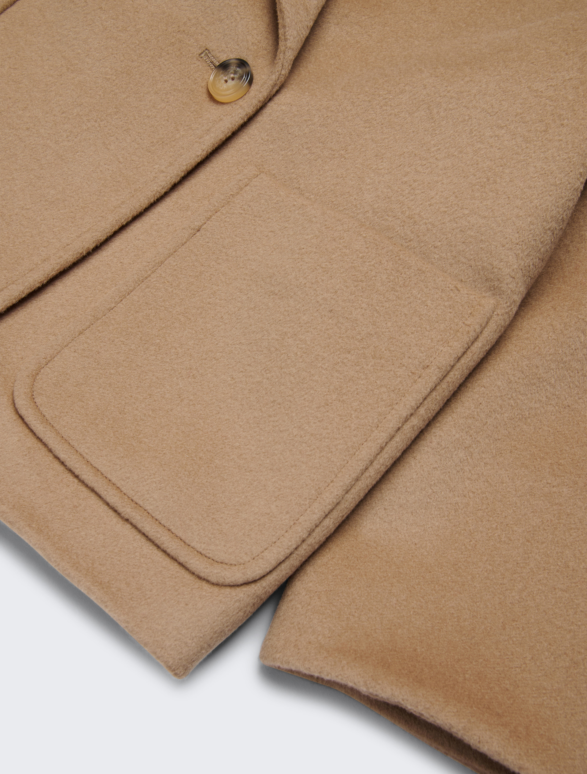 Zweireihiger Caban-Mantel aus rasierter Wolle KID, beige | MAX&Co. Zweireihiger Caban-Mantel aus rasierter Wolle KID - BEIGE - MAX&Co. - 5