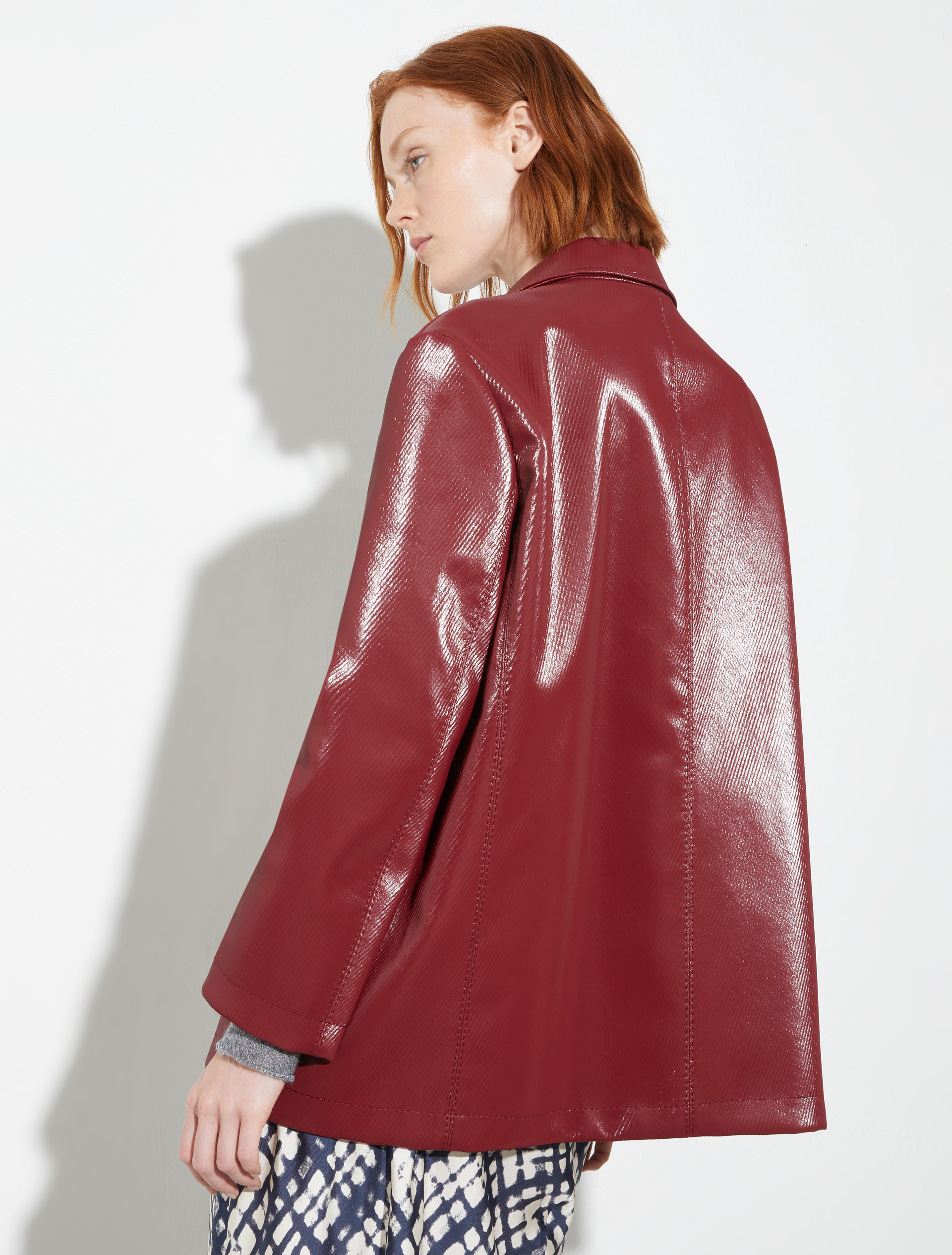 Oversized patent blazer, bordeaux | MAX&Co. Oversized patent blazer - BORDEAUX - MAX&Co. - 2