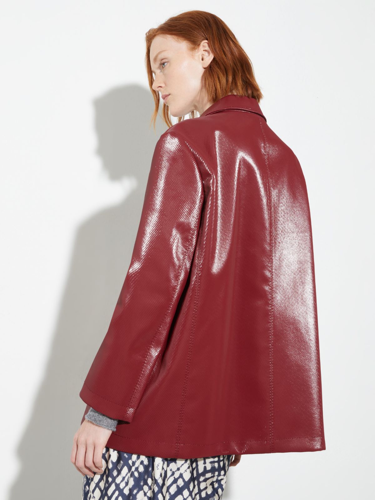 Oversized patent blazer - BORDEAUX - MAX&Co. - 2