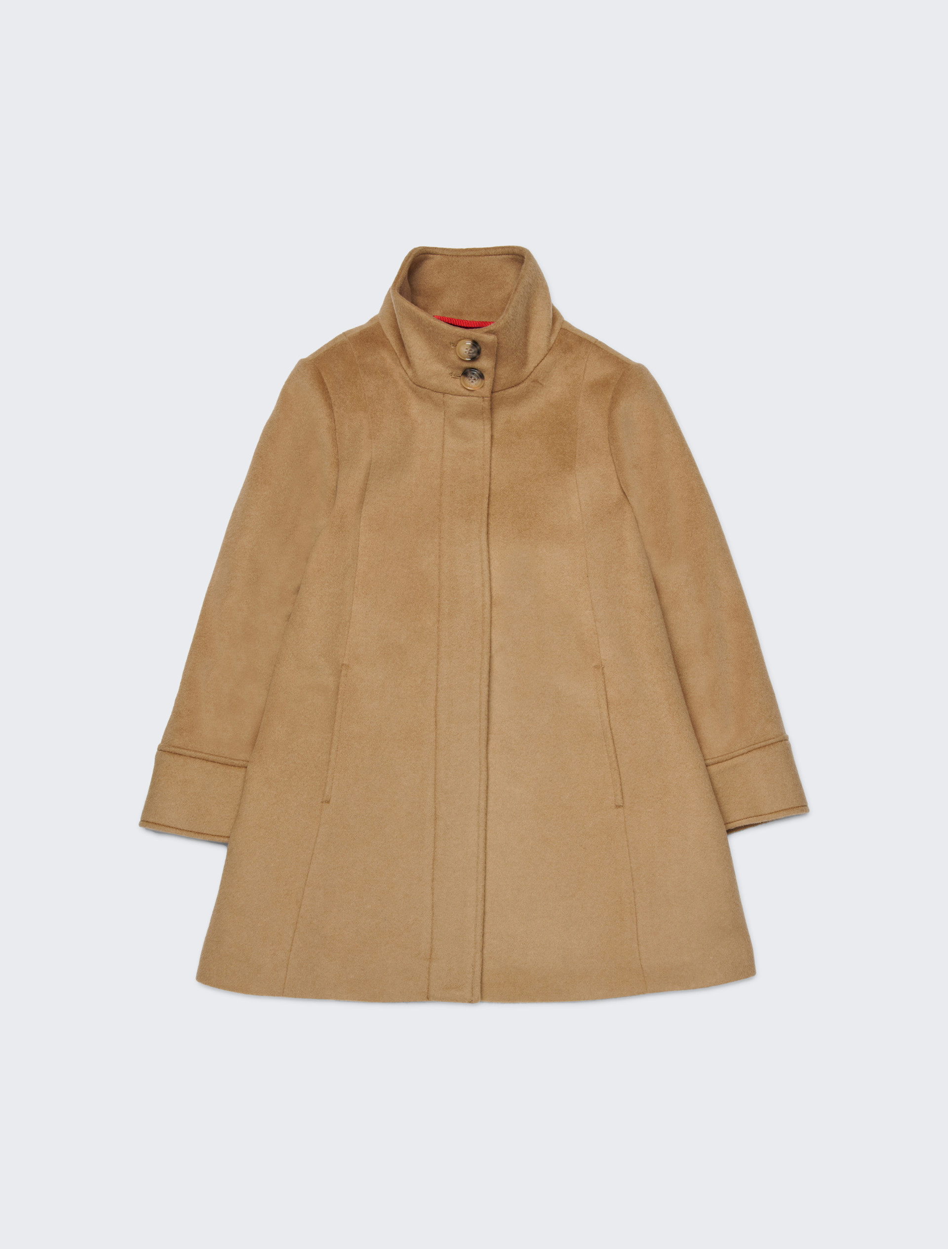 A-shape wool-blend long coat KID - BEIGE - MAX&Co. - 3