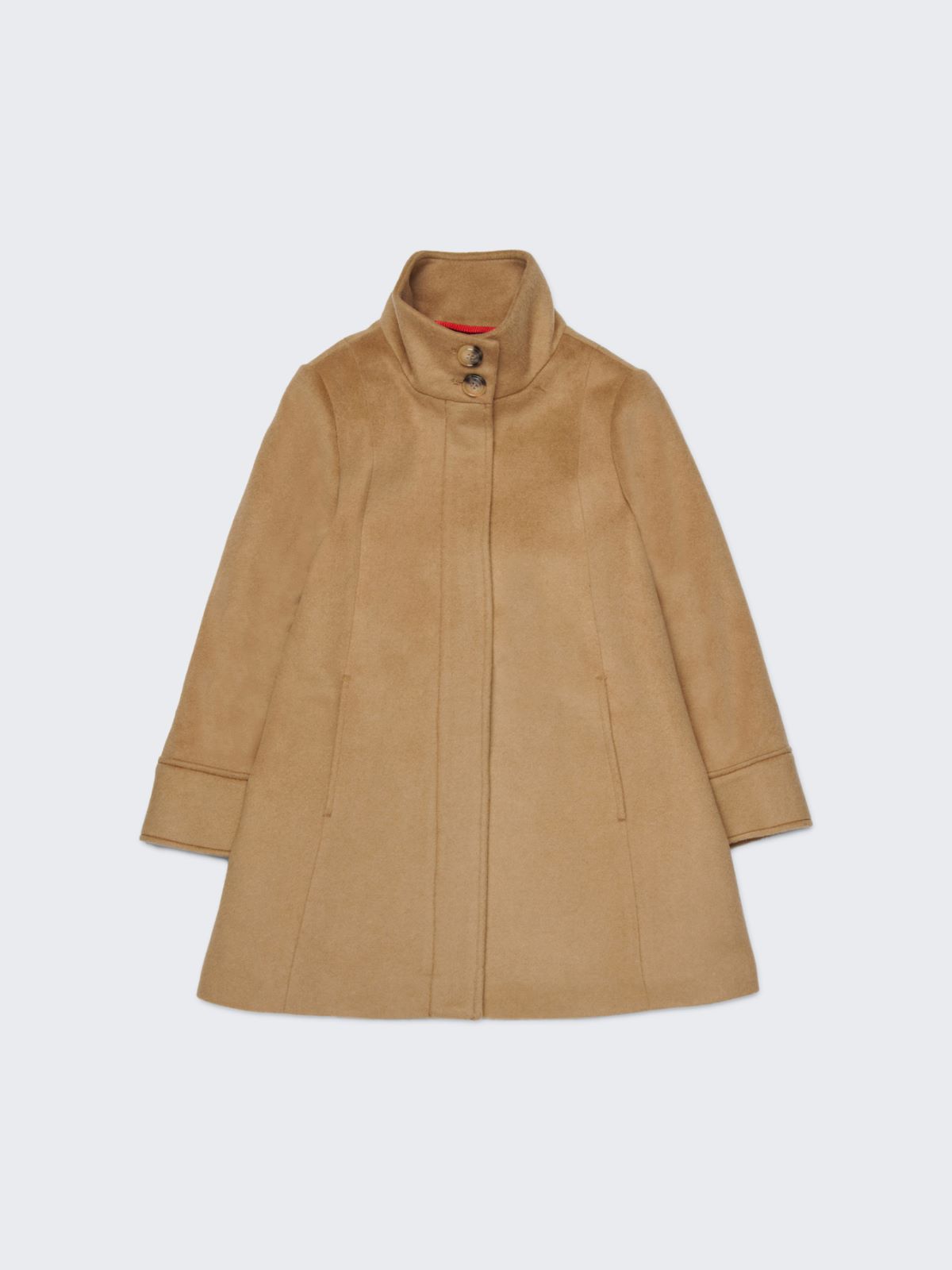 A-shape wool-blend long coat KID - BEIGE - MAX&Co. - 3