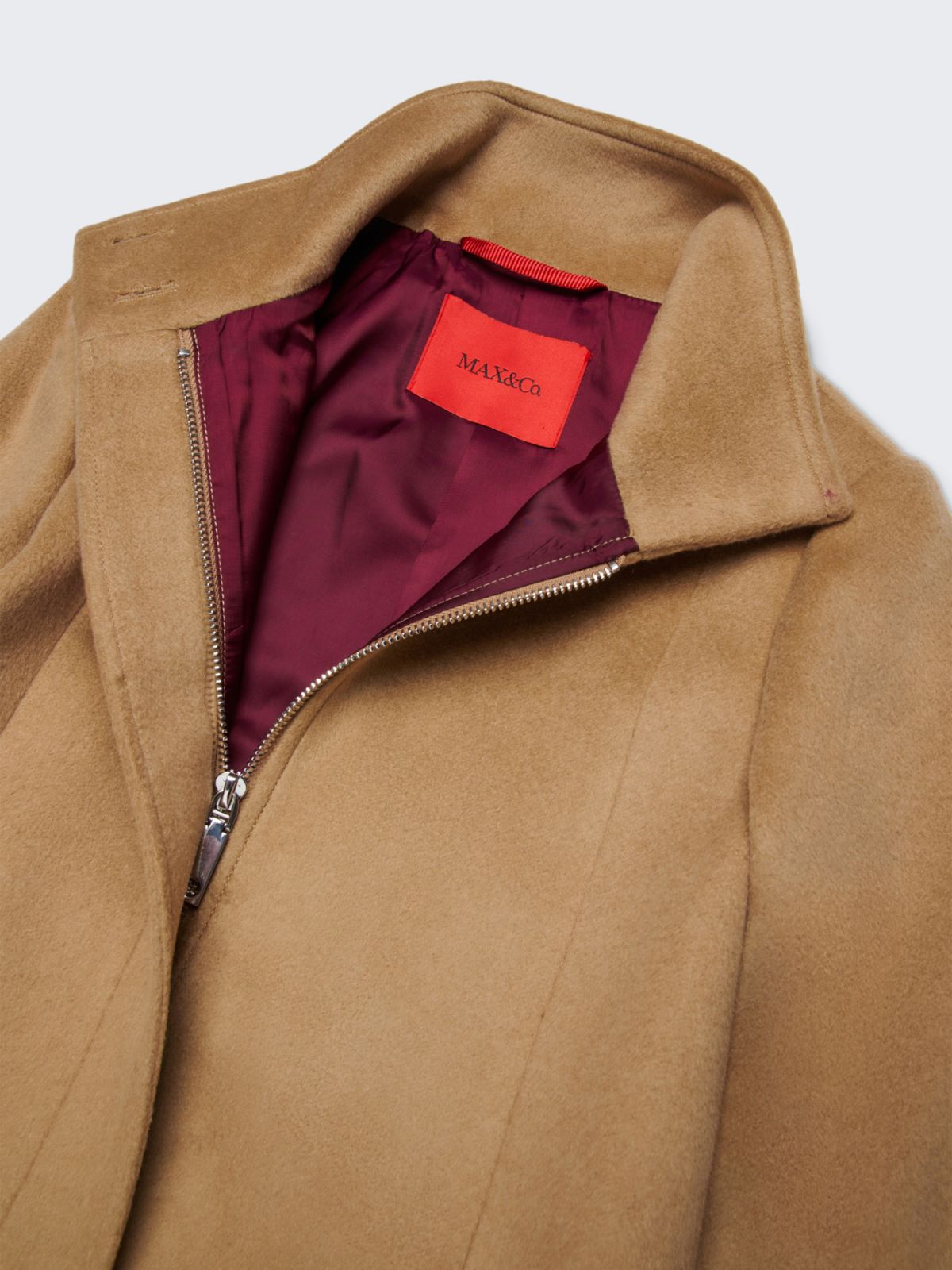 A-shape wool-blend long coat KID - BEIGE - MAX&Co. - 4