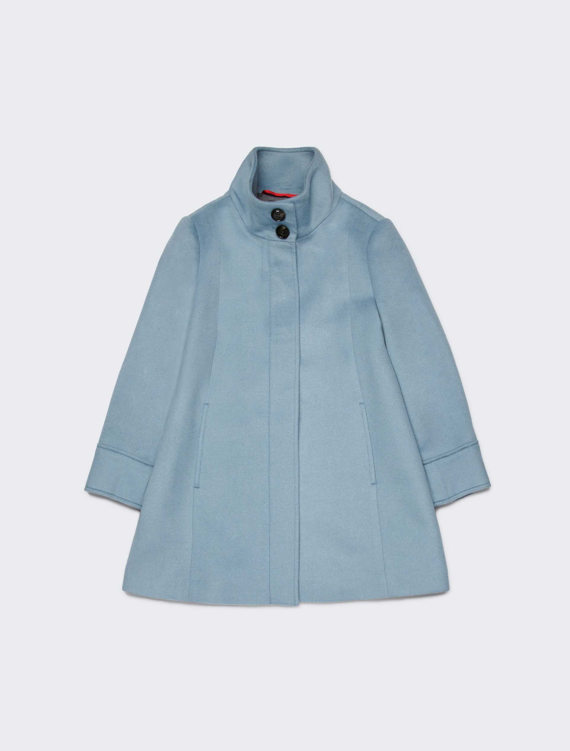 A-shape wool-blend long coat KID - LIGHT BLUE - MAX&Co. - 3