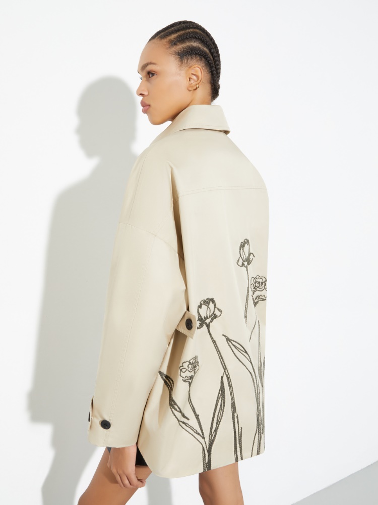 Embroidered gabardine overshirt - MAX&Co. - 2