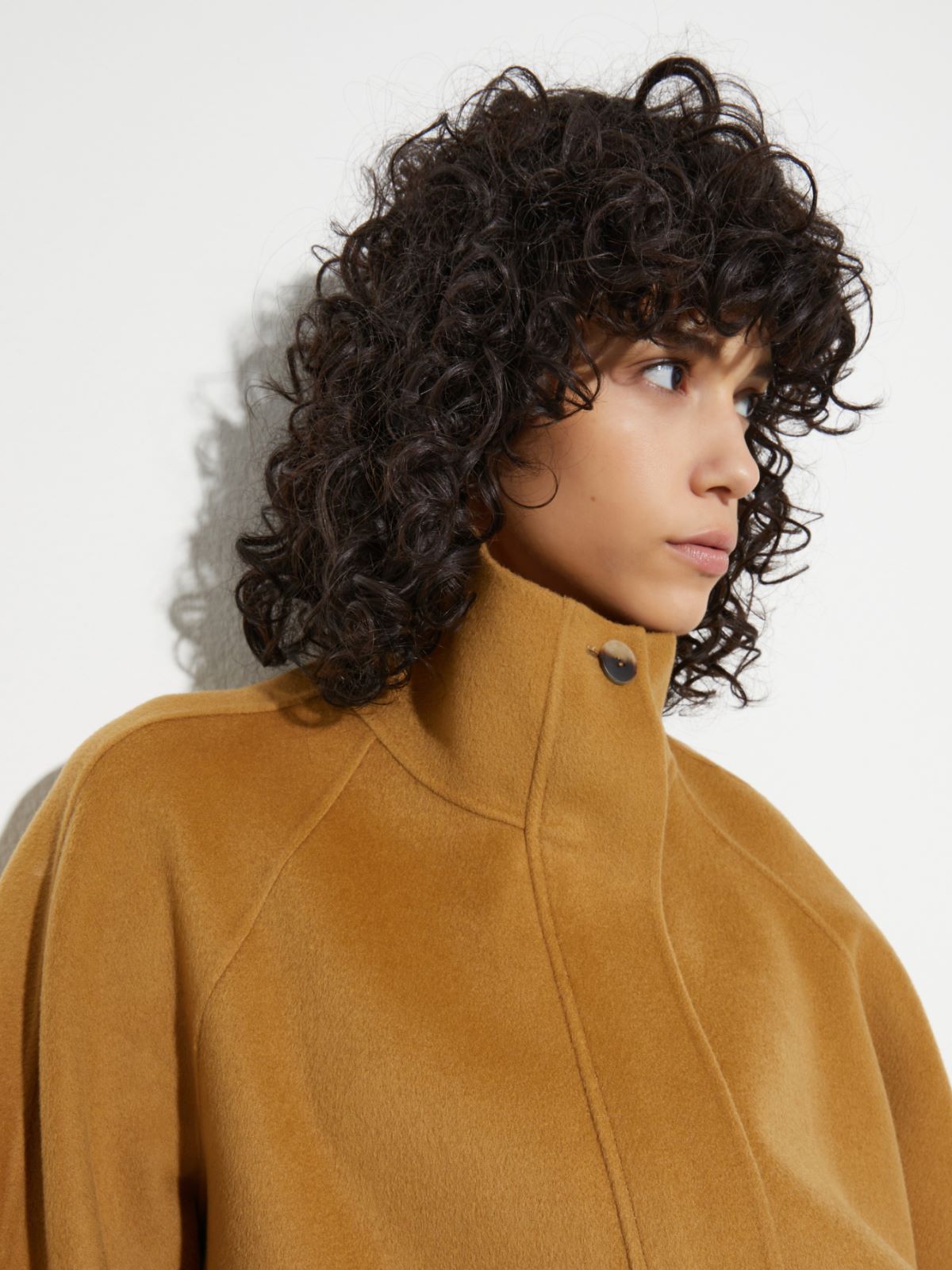 Double-faced wool A-line jacket - OCHRE - MAX&Co. - 3