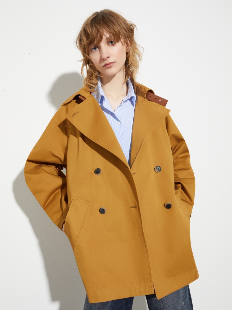 Cotton-gabardine mini trench coat - MAX&Co. - 2