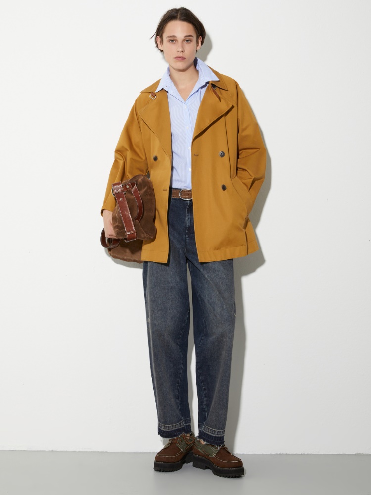 Cotton-gabardine mini trench coat - MAX&Co. - 5