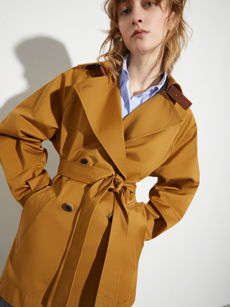 Cotton-gabardine mini trench coat - MAX&Co. - 4