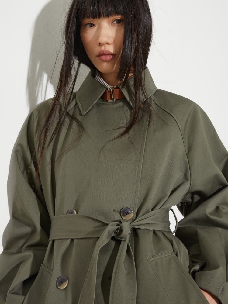 Cotton-gabardine mini trench coat - MAX&Co. - 3