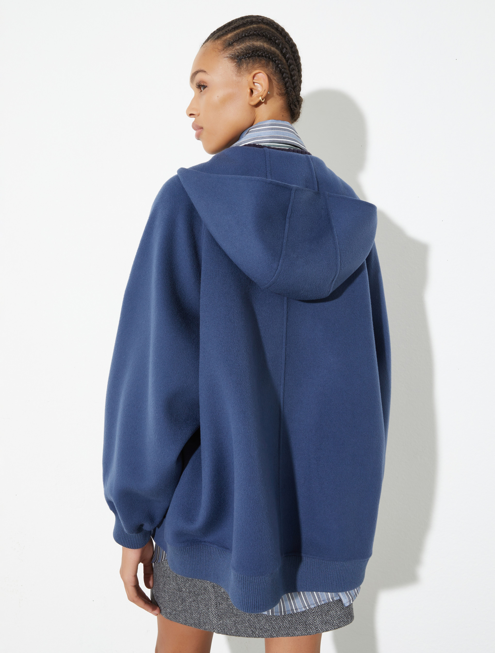 Hooded wool and cashmere jacket, navy | MAX&Co. Hooded wool and cashmere jacket - NAVY - MAX&Co. - 2