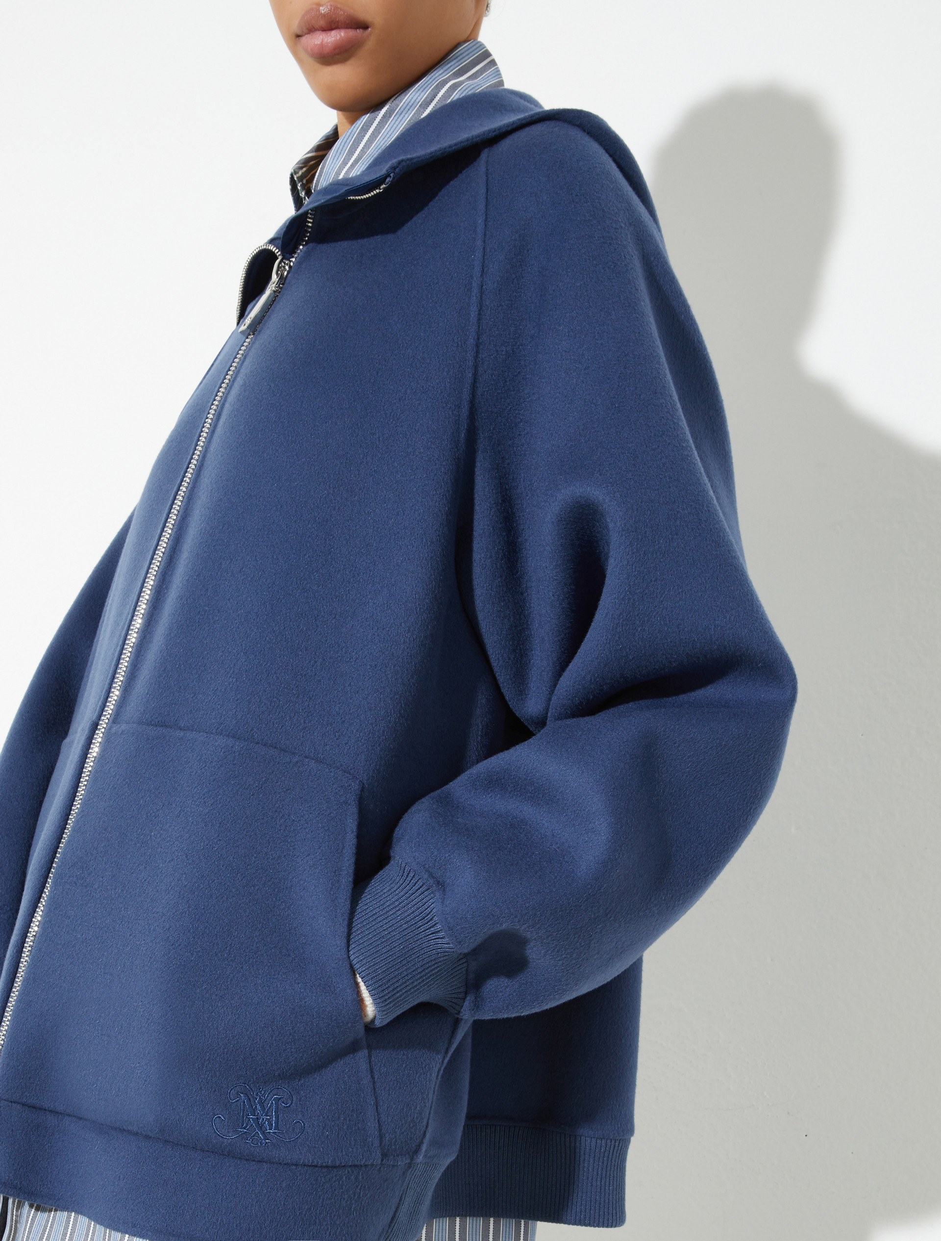 Hooded wool and cashmere jacket, navy | MAX&Co. Hooded wool and cashmere jacket - NAVY - MAX&Co. - 3