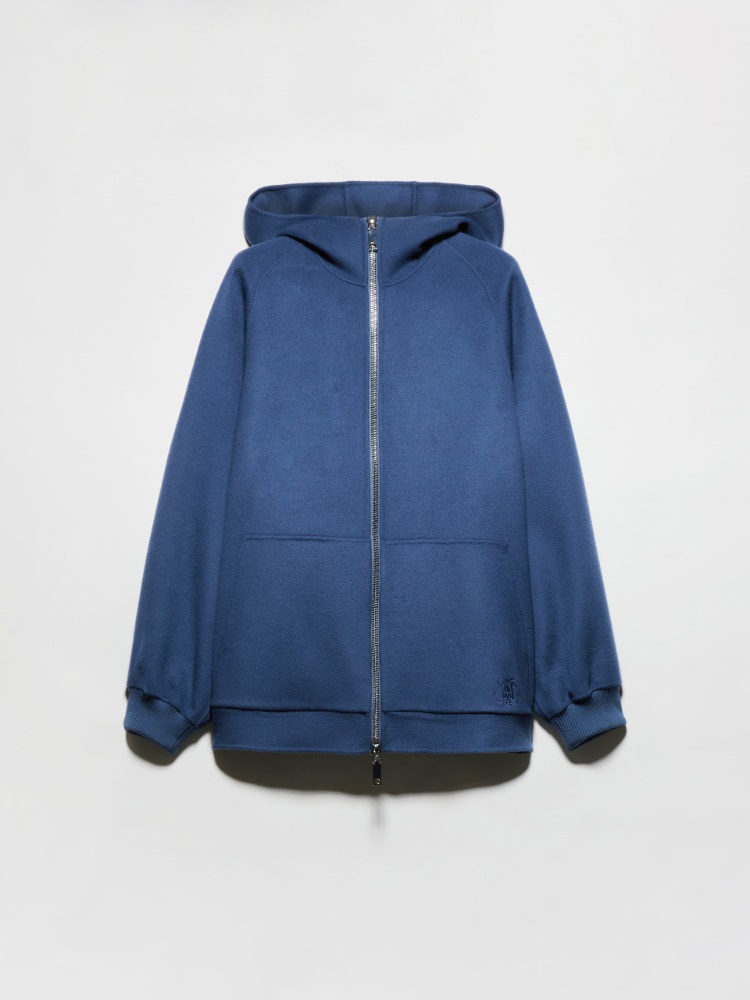 Hooded wool and cashmere jacket - NAVY - MAX&Co.