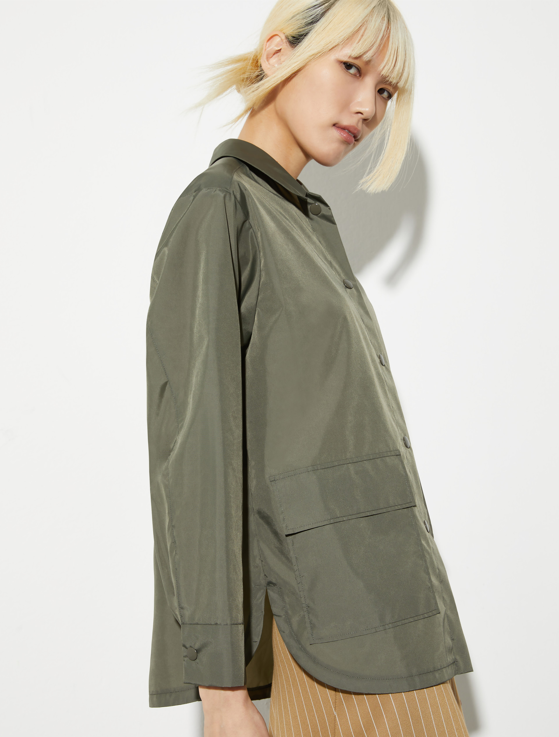 Giacca camicia in nylon - KAKI - MAX&Co. - 3