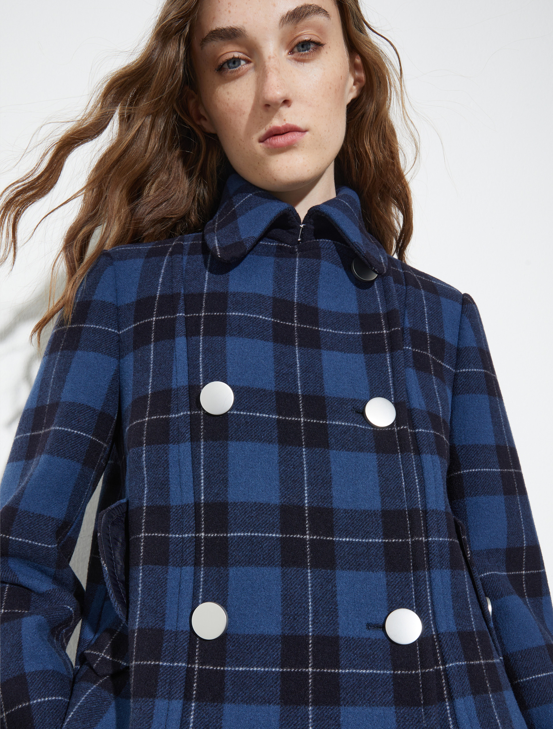 Double-woven wool pea coat, navy | MAX&Co. Double-woven wool pea coat - NAVY - MAX&Co. - 3