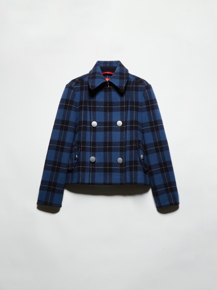 Double-woven wool pea coat - NAVY - MAX&Co.