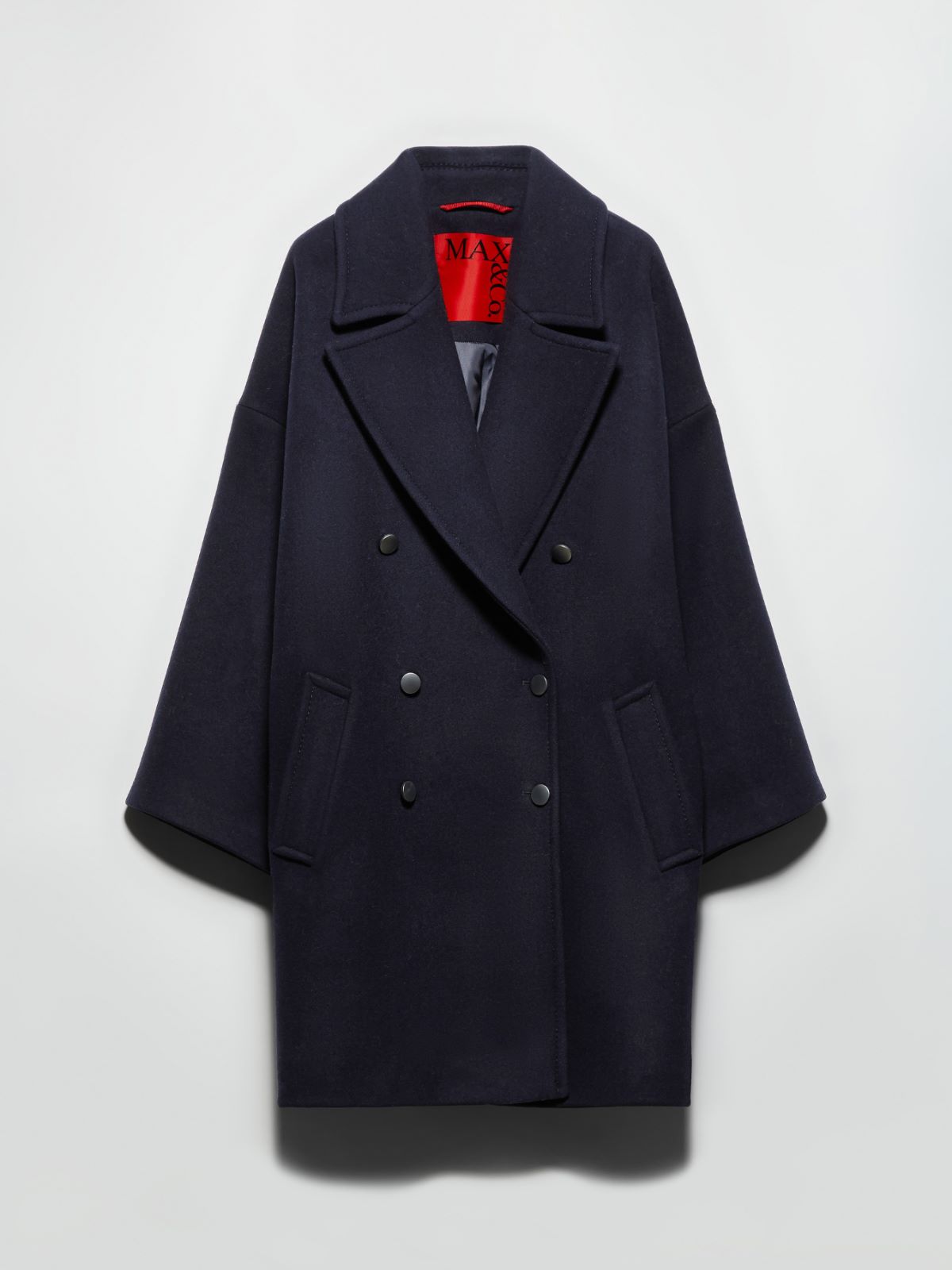 Oversized wool-blend pea coat - NAVY - MAX&Co. - 5