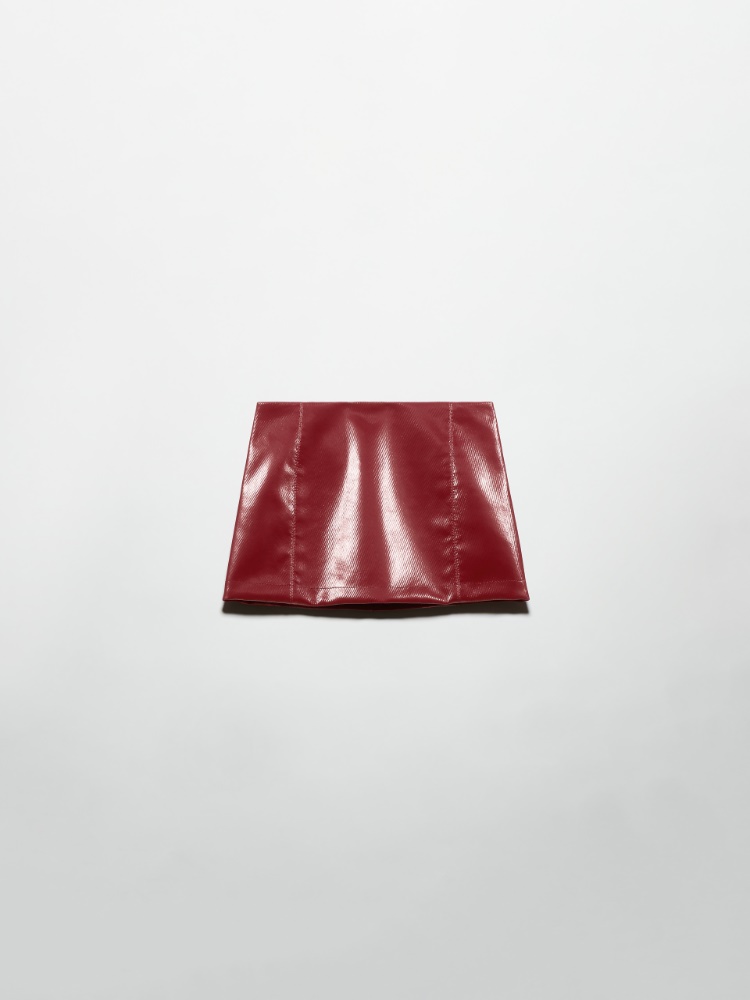 Patent mini skirt - BORDEAUX - MAX&Co.