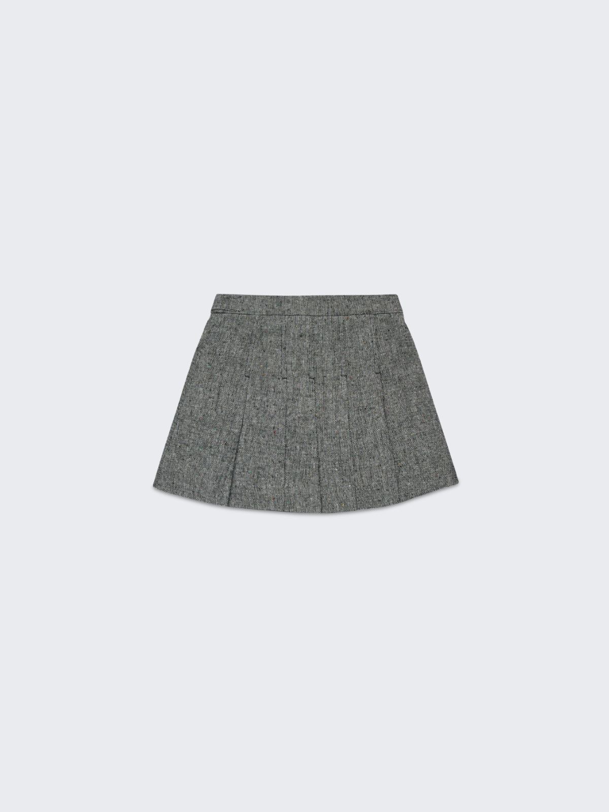 Short tweed wrap skirt KID - BLACK - MAX&Co. - 2