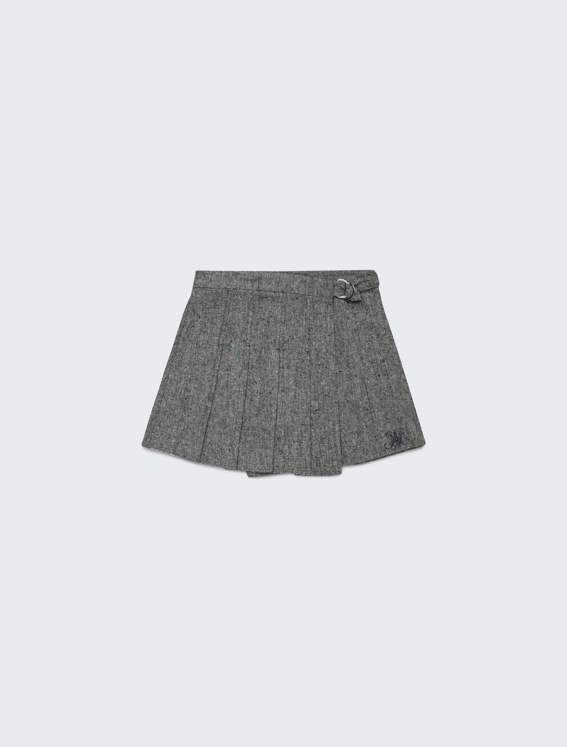 Short tweed wrap skirt KID, black | MAX&Co. Short tweed wrap skirt KID - BLACK - MAX&Co. - 3