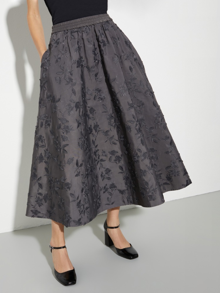 Embroidered taffeta skirt - MAX&Co.