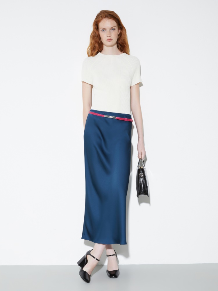 Midi-Slip-Rock aus Satin - MAX&Co. - 4