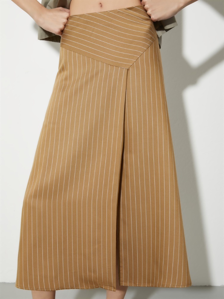 Pinstriped twill midi skirt - MAX&Co. - 3