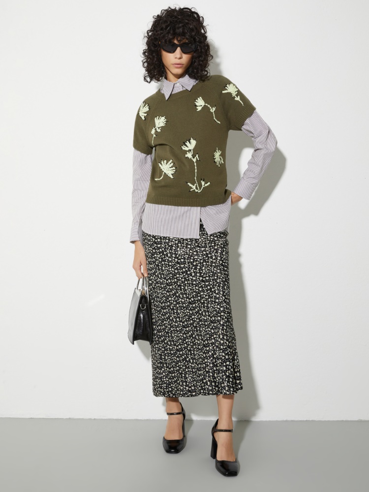 Midirock aus floralem Jacquard - MAX&Co. - 4