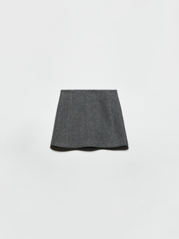 Wool-blend mini skirt - GREY - MAX&Co.