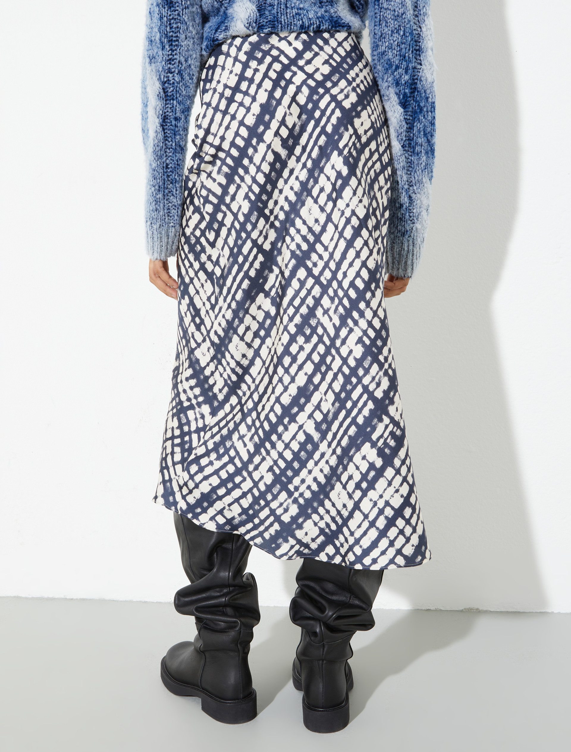 Silk twill midi skirt - WHITE - MAX&Co. - 2