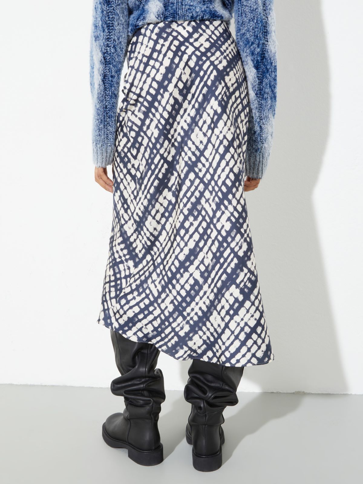 Silk twill midi skirt - WHITE - MAX&Co. - 2