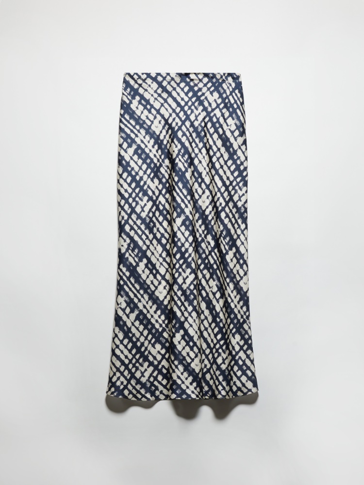 Silk twill midi skirt - WHITE - MAX&Co.
