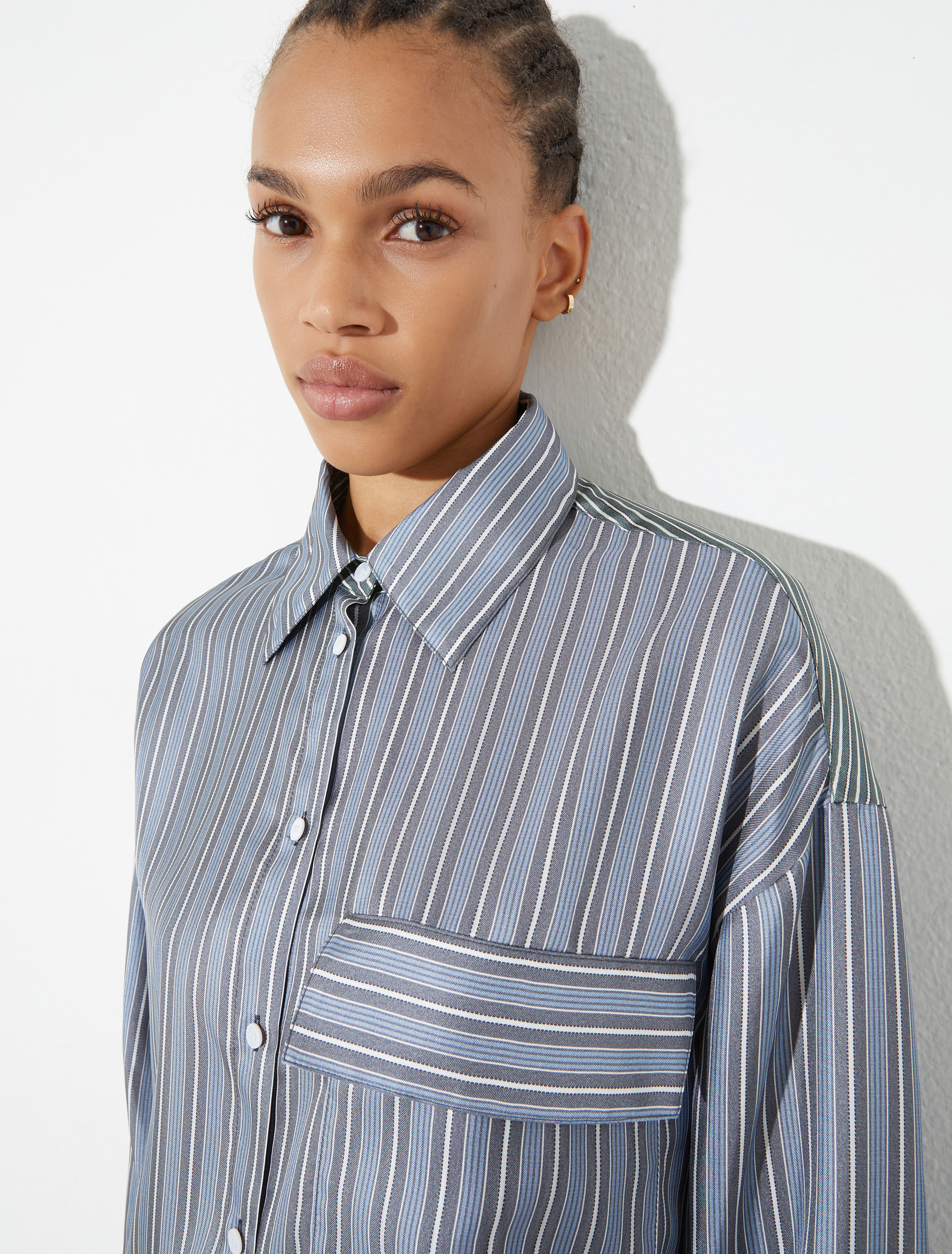 Silk-twill shirt, light blue | MAX&Co. Silk-twill shirt - LIGHT BLUE - MAX&Co. - 3