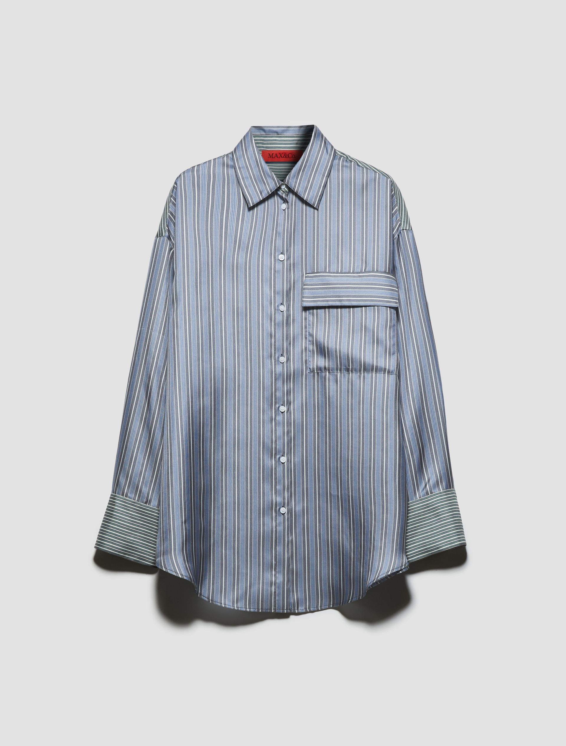 Silk-twill shirt, light blue | MAX&Co. Silk-twill shirt - LIGHT BLUE - MAX&Co. - 5