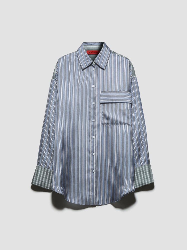 Silk-twill shirt - LIGHT BLUE - MAX&Co.