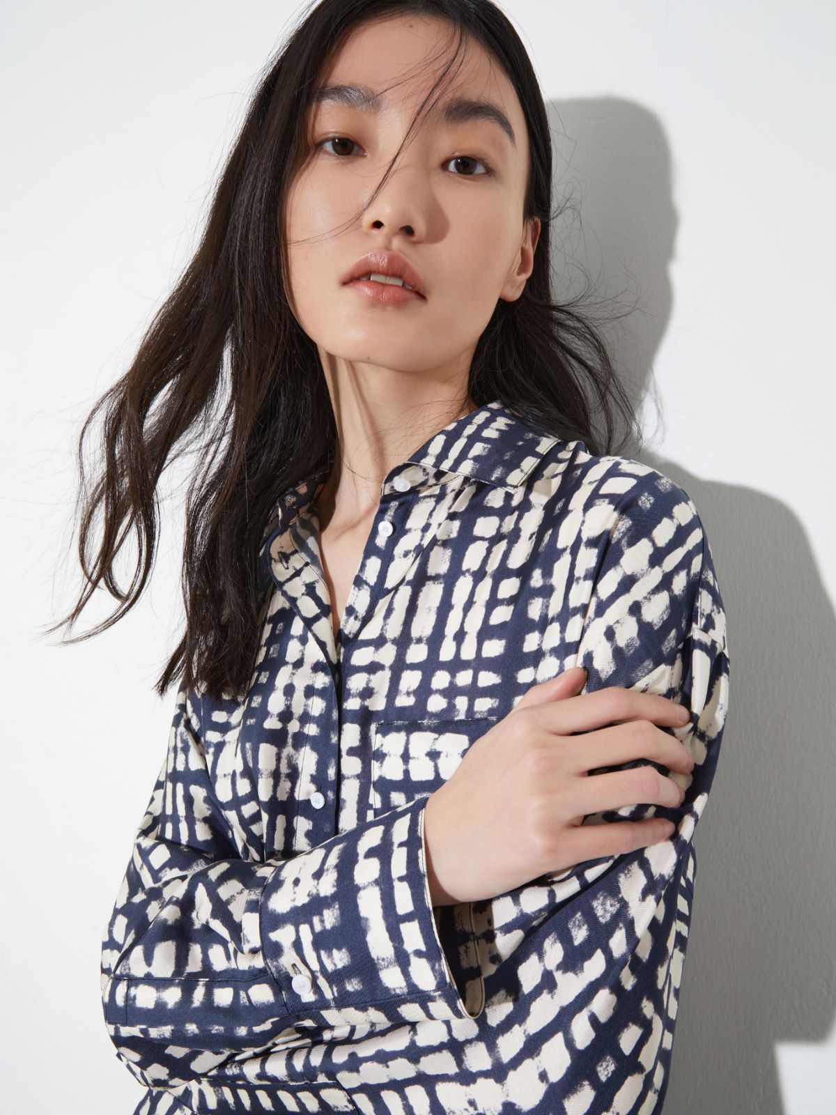 Silk-twill shirt - WHITE - MAX&Co. - 3