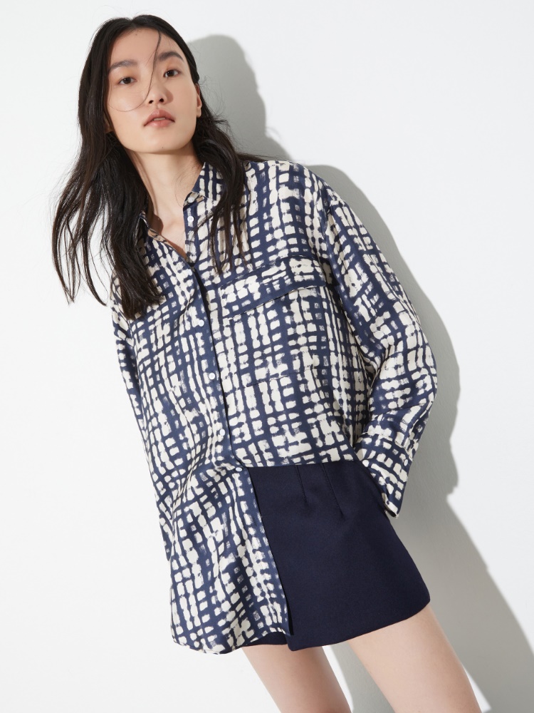 Silk-twill shirt - WHITE - MAX&Co.