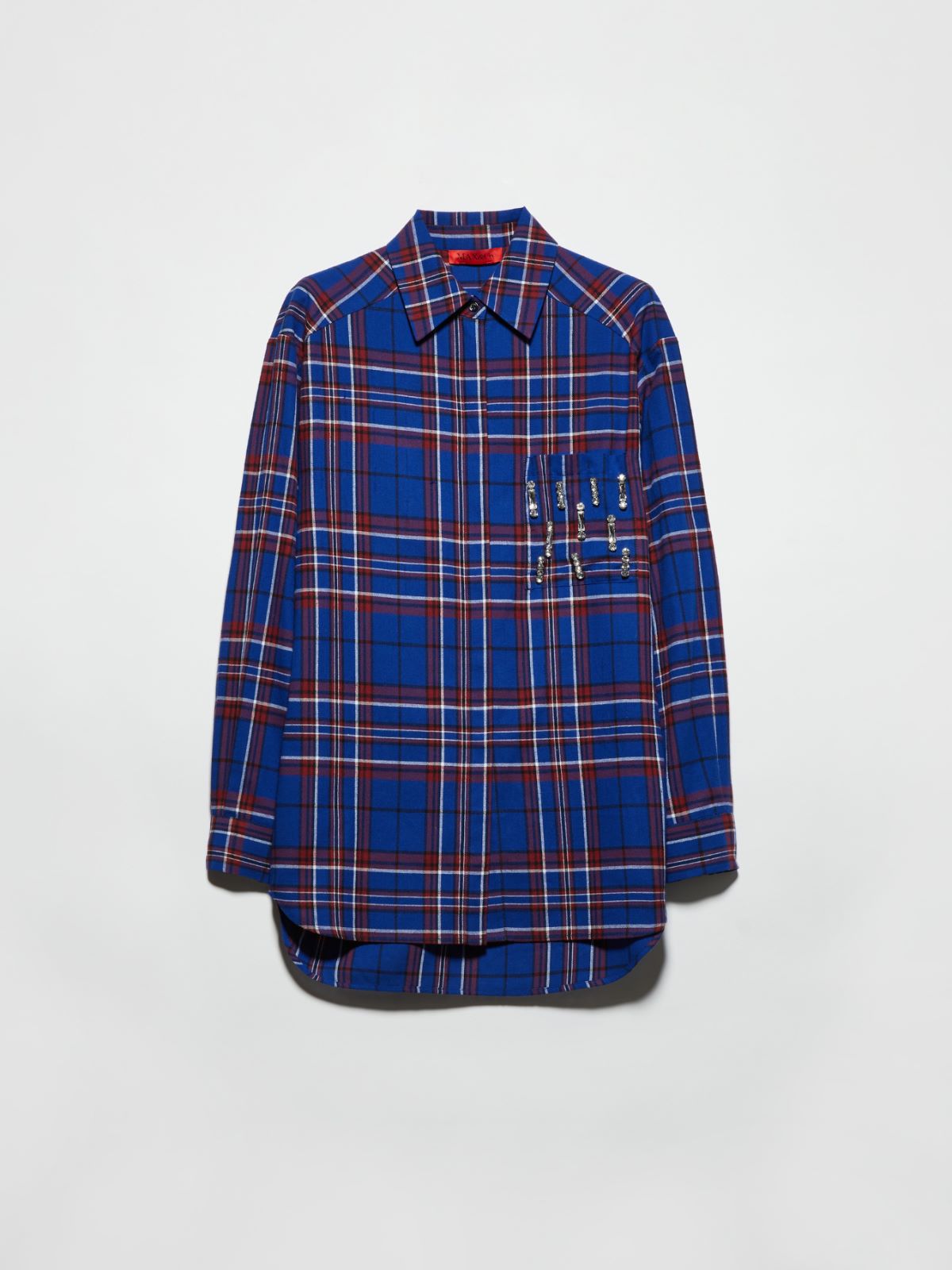 Rhinestone flannel shirt - NAVY - MAX&Co. - 5