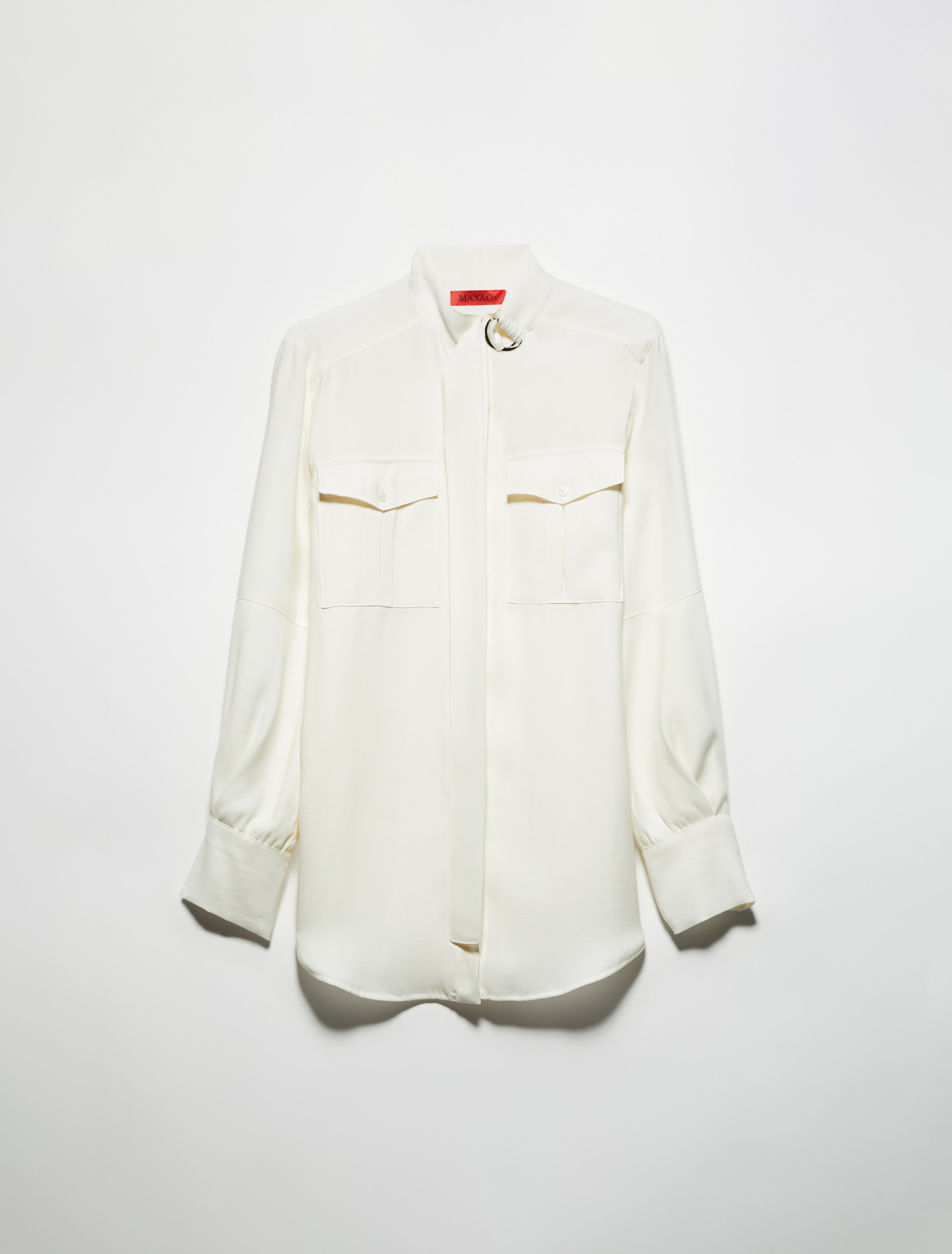 Fluid twill shirt, white | MAX&Co. Fluid twill shirt - WHITE - MAX&Co. - 5