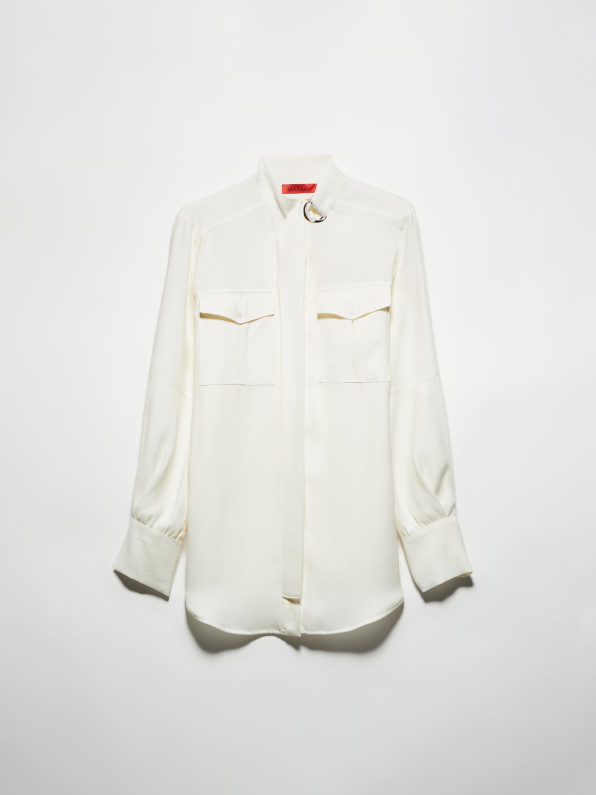 Fluid twill shirt - WHITE - MAX&Co. - 5