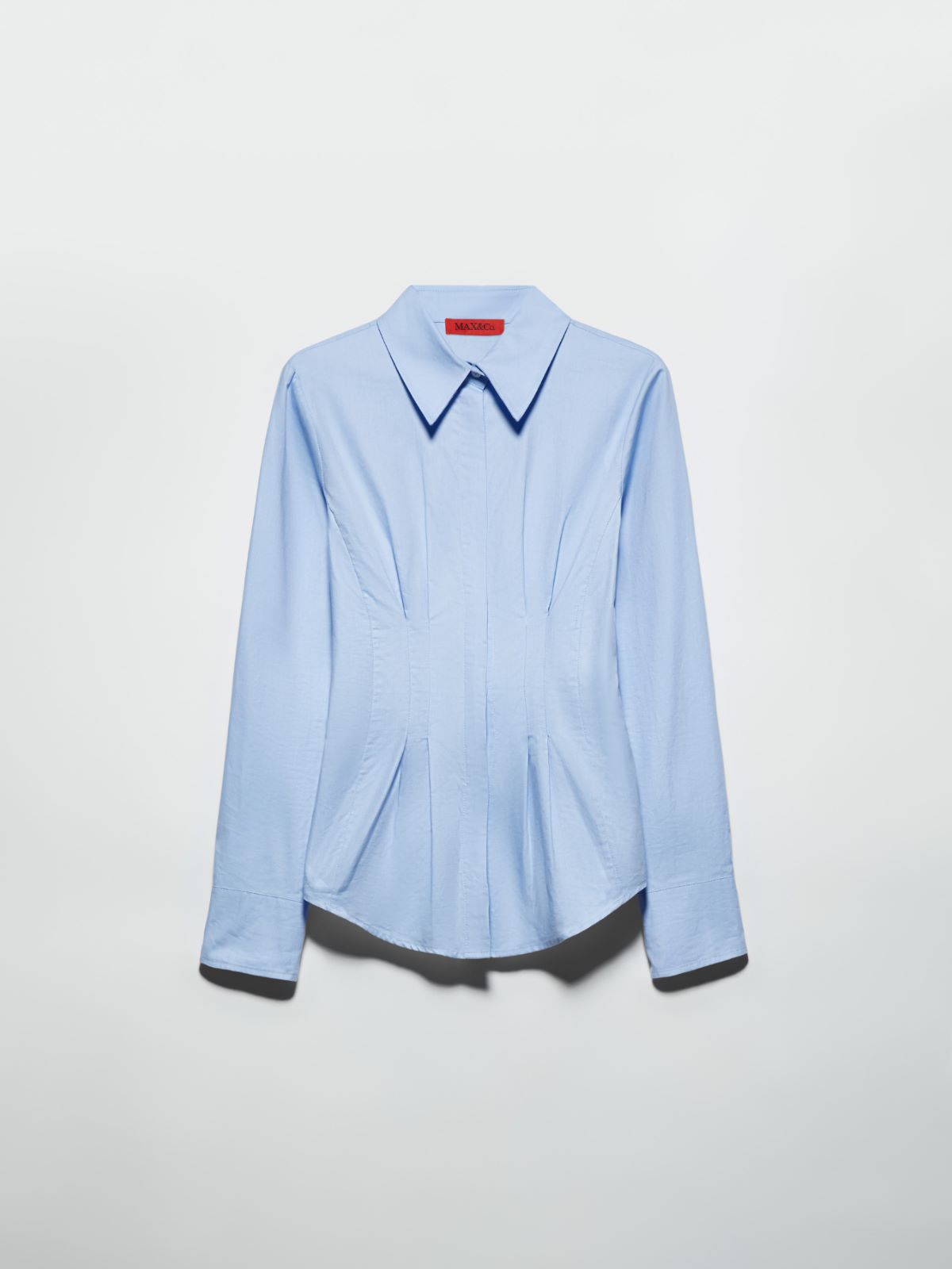 Corset-style cotton Oxford shirt - LIGHT BLUE - MAX&Co. - 5