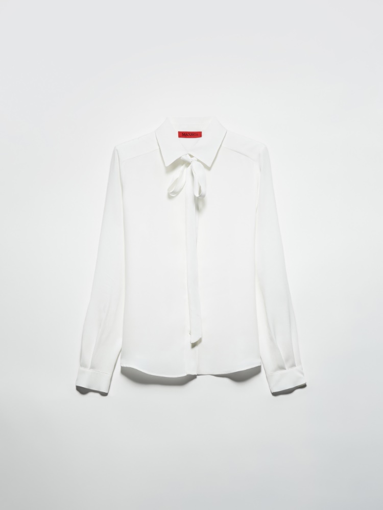 Hemdbluse aus Crêpe de Chine - WEISS - MAX&Co.