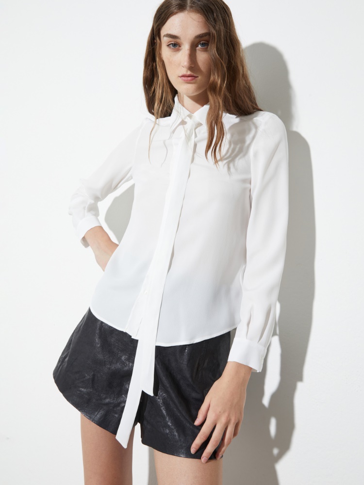Crepe de Chine shirt - WHITE - MAX&Co.
