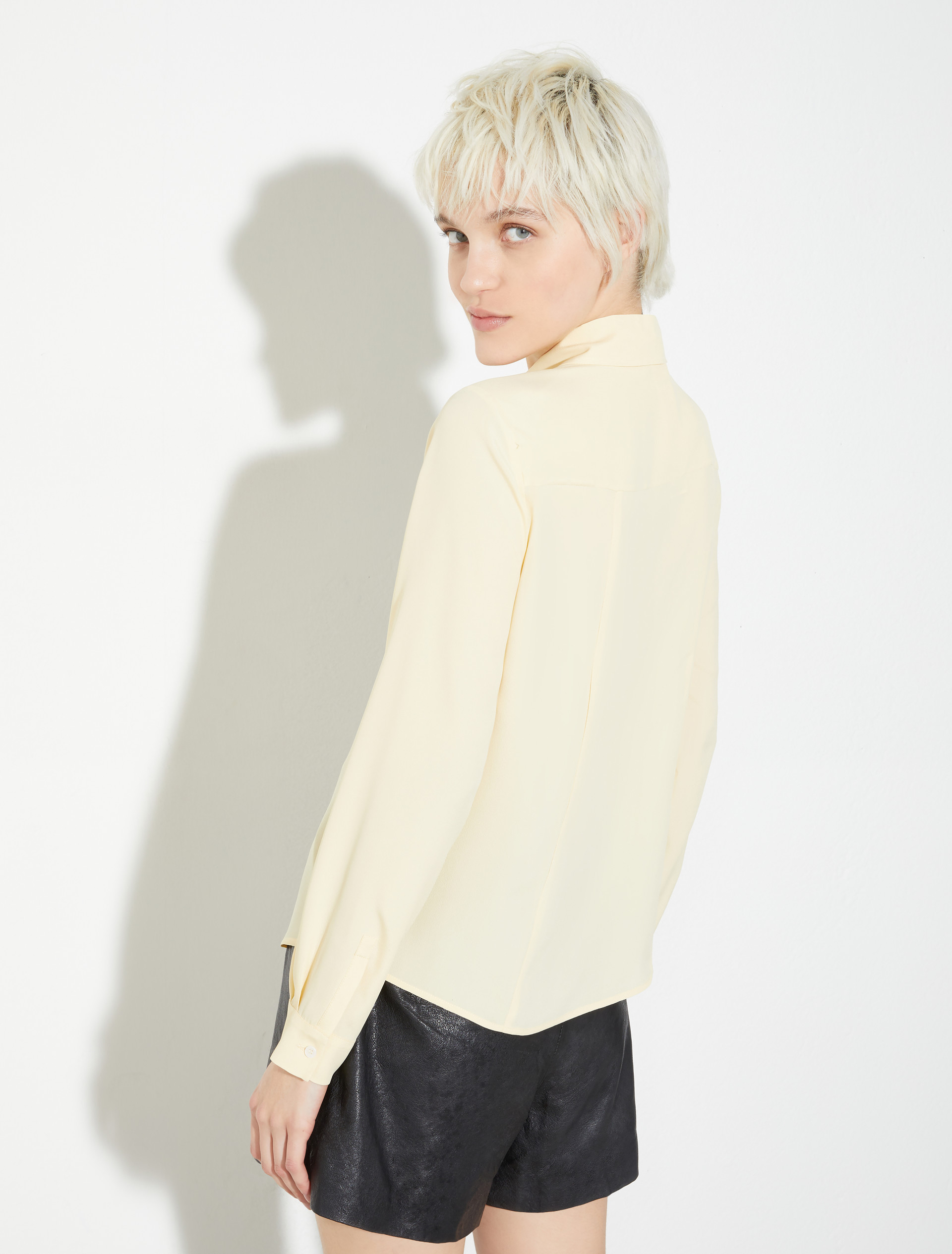 Crepe de Chine shirt, yellow | MAX&Co. Crepe de Chine shirt - YELLOW - MAX&Co. - 2